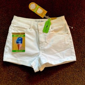 Wax Butt I Love You White Jean Shorts